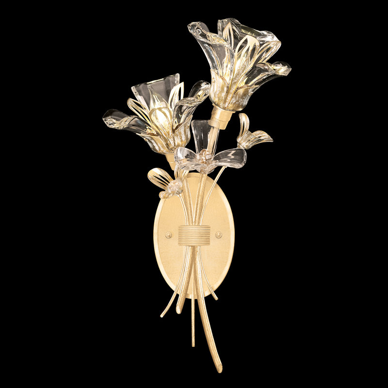 Azu Flush Mounted Sconce, Gold Leaf 