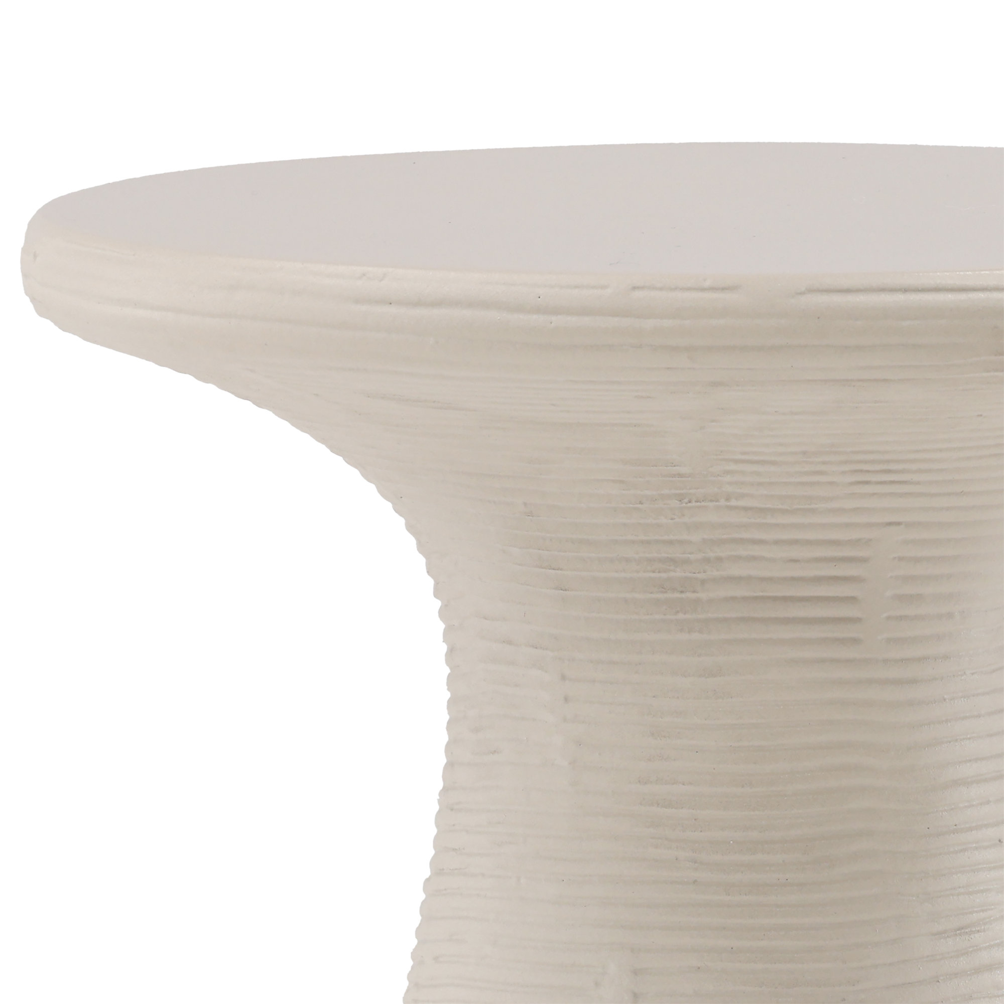 Fania Stone/Concrete Side Table, 19.5" H x 14" W x 14" L