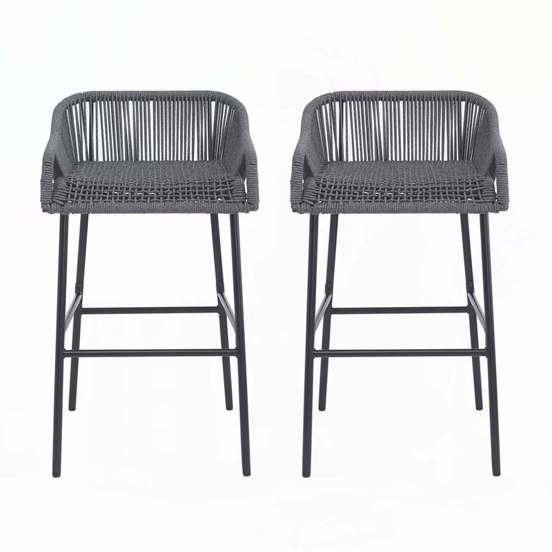 Tabouret de bar pour l'extérieur, Gris foncé