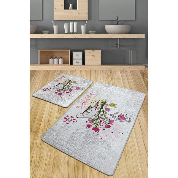 Bless international Bath Rug with Non-Slip Backing