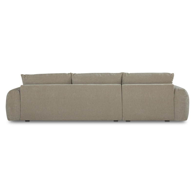 Berga Chaise Sectional, Right Hand Facing, Pebble Polyester