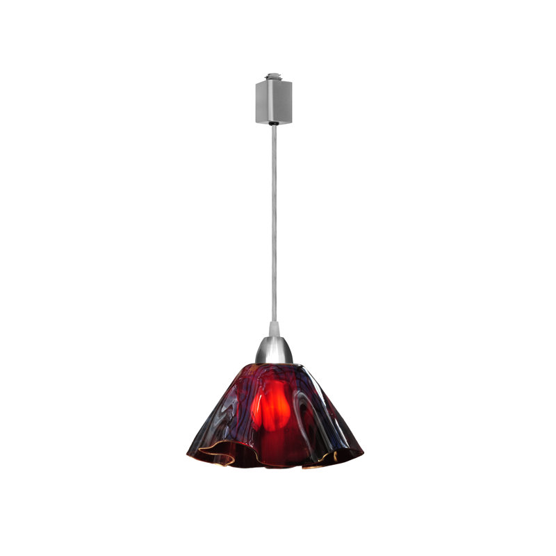 Luminaire suspendu Dale, Petit, Nickel, Prune mauve