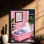 «Black Dreamed Vintage Dreamy Bathroom Wall Art», impressions de style rétro-808662171