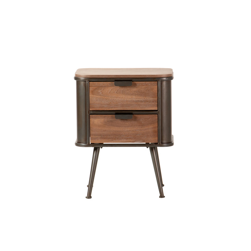 50cm W Metal Bedside Table