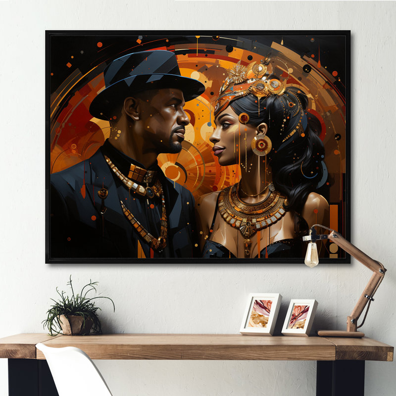 Regal Renaissance A I, reproduction d'art sur toile, Cadre flottant noir, H 30 po x l 40 po x P 1,5 po