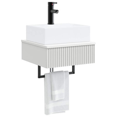 Single Bathroom Vanity with Ceramic Basin