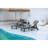 Chaise longue avec table d'appoint, ensemble de chaise longue surdimensionné 3 pièces, ensemble de patio, ensemble de conversation de patio, ensemble de conversation