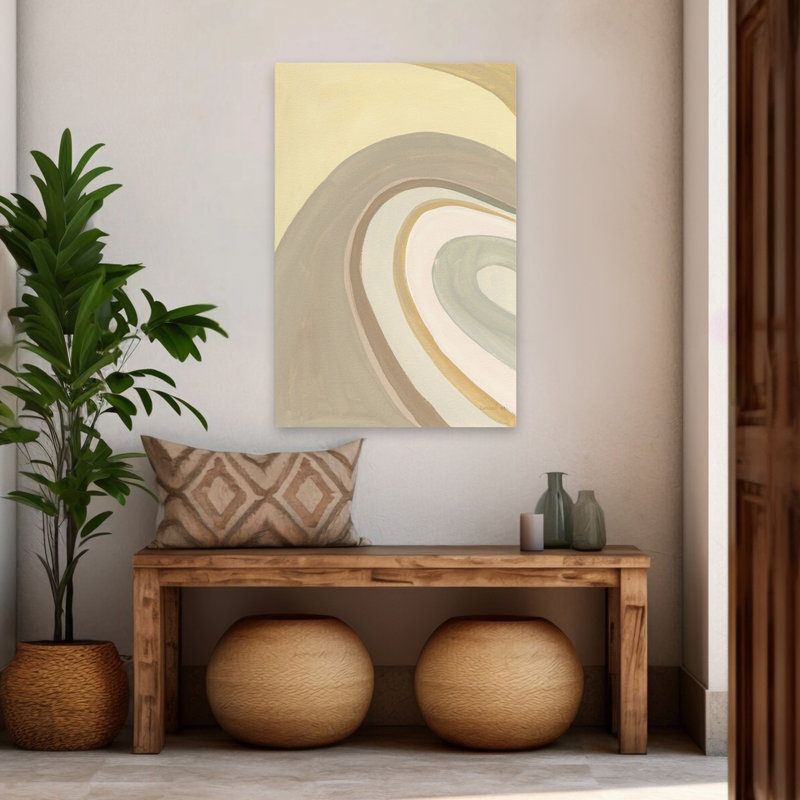 Abstrait et rosé dans l'art Groove I, H 48 po x l 32 po