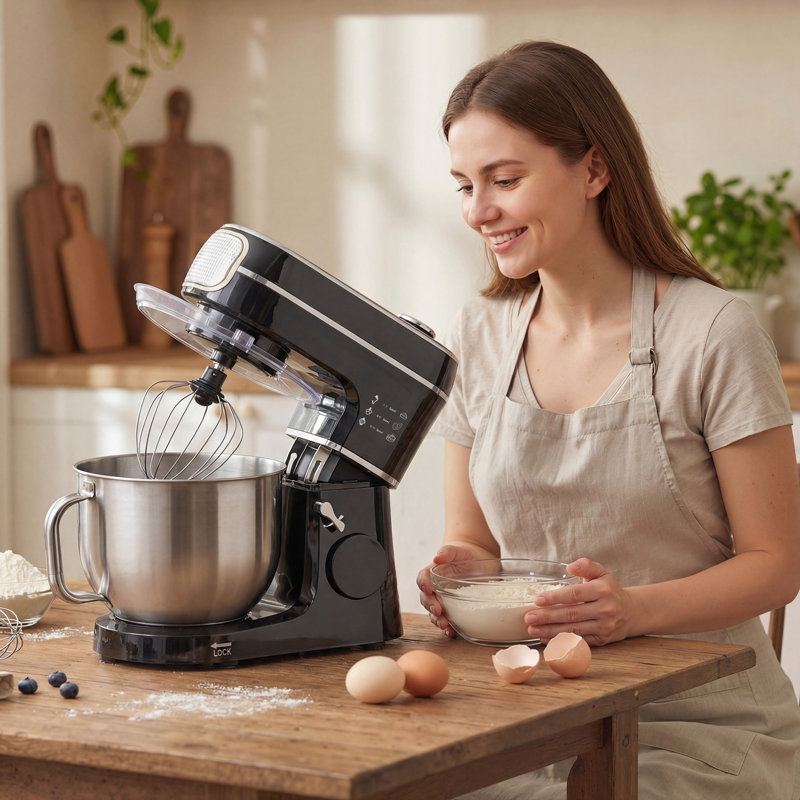 HOMCOM Stand Mixer, Black