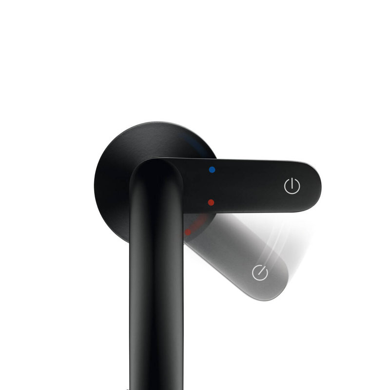 One 9.75" Height Single Hole Bathroom Sink Faucet, Matte Black