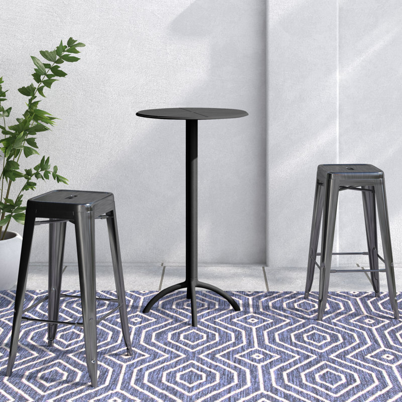 Plastic Bar Table, Black