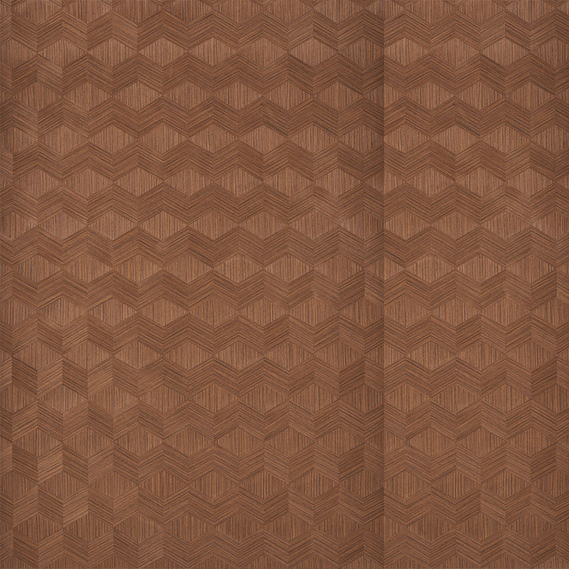 Papier peint à chevrons, Noyer