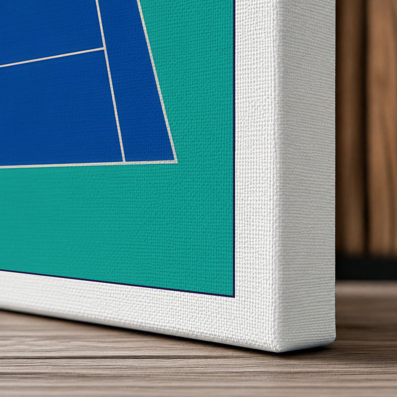 House on Court Modern - Wrapped Canvas, 18x12 - 45.7 x 30.5 cm, White Border