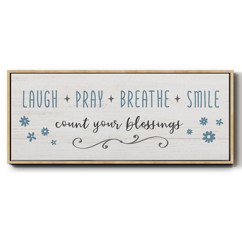Count Your Blessings- Framed Canvas, 20" H x 50" W