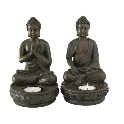 Malpartida 7.5'' H Resin Tabletop Tealight Holder