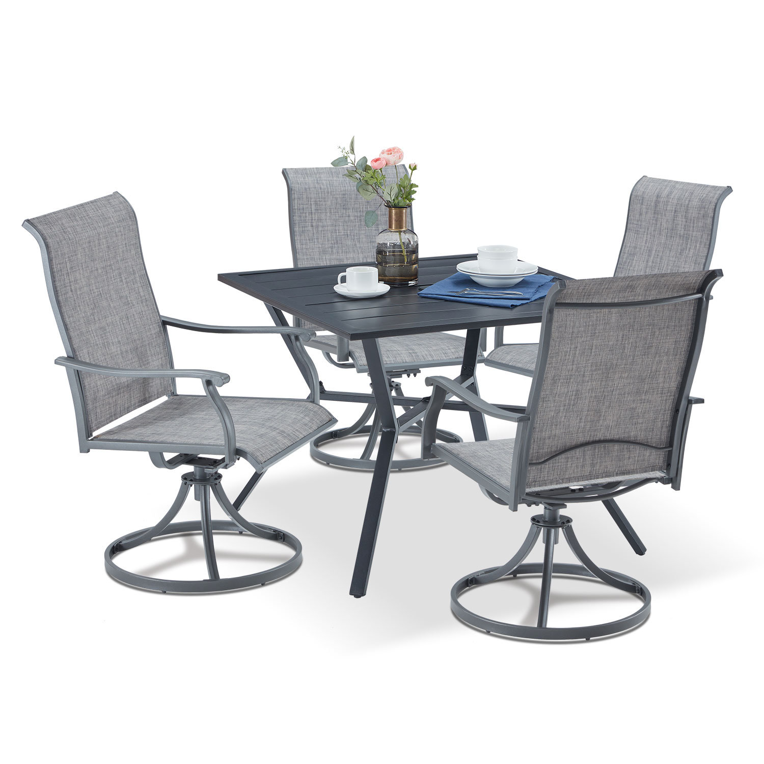 Wildon Home® Blaza 4 - Person Square Outdoor Dining Set & Reviews | Wayfair