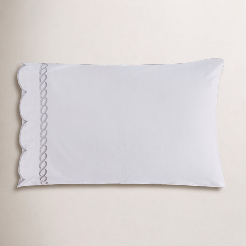 Rei Pillowcases, Gray, 2 Queen Pillowcases