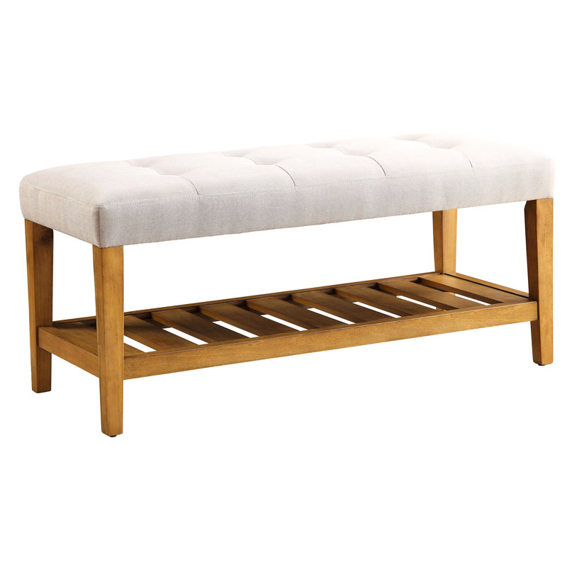 Grey And Oak Bedroom Bench With Practical Storage Option Contemporary Fluffy Padding Shelf Rack
