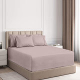 My Home Store Gylfi 300 Thread Count Egyptian-Quality Cotton Percale Fitted Sheet
