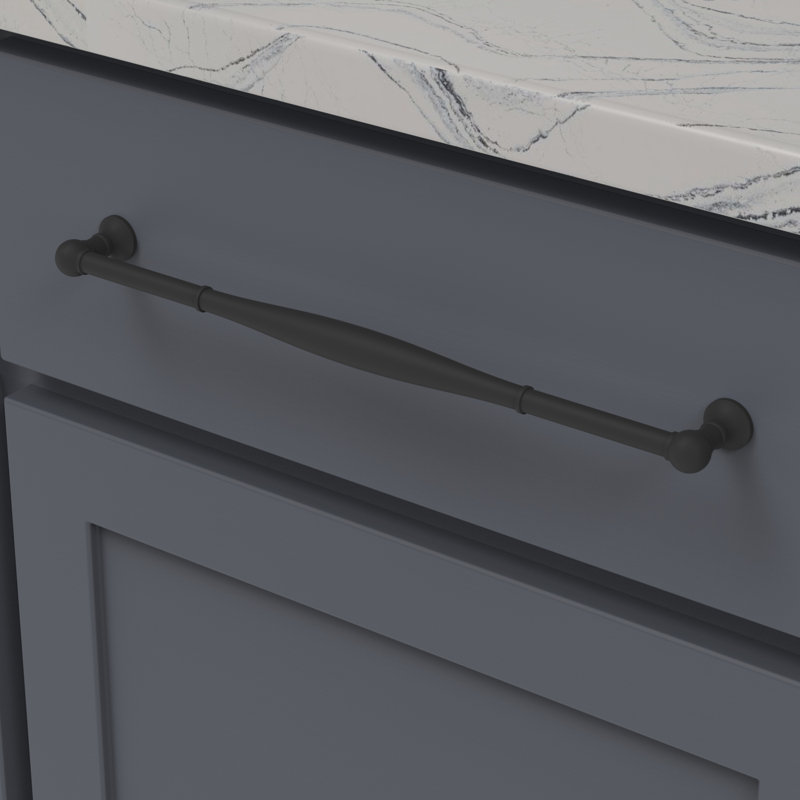 Fuller Collection Appliance Pull - Traditional Hardware for Drawers & Cabinets, Matte Black, 18"
