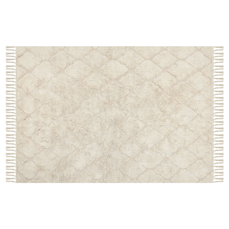 Macia Geometric Cotton Hand Woven Area Rug, Rectangle 140 x 200cm