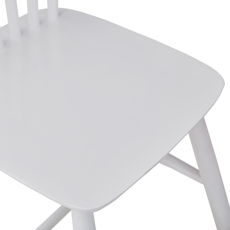 Chaises de salle à manger en bois d'hévéa Ternell, White