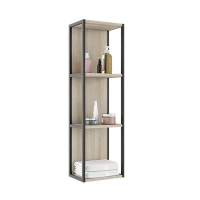 Armoire murale ouverte Zakhar - Chêne blanc