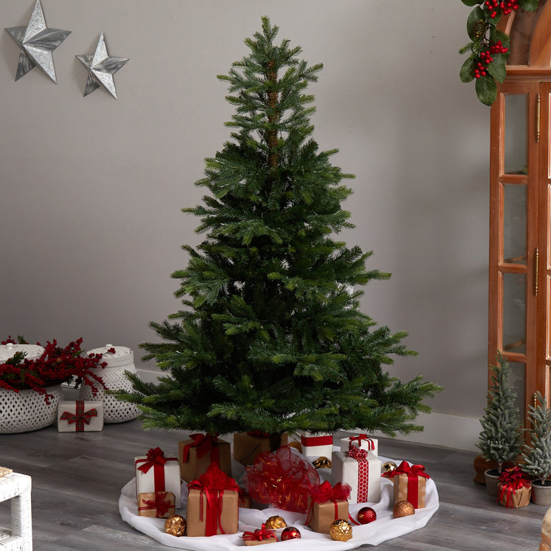 Lighted Artificial Spruce Christmas Tree, 7' H