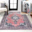 Tapis rose foncé / noir / blanc lavable à la machine Heimar Bohemian-88570944