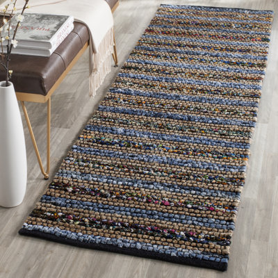 Doleman Hand Woven Cotton/Jute Rug in Blue