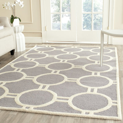 Tapis géométrique en laine touffeté à la main Cambridge