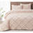 Diamond Ruffle Microfiber Quilt Set-88061305-88061306
