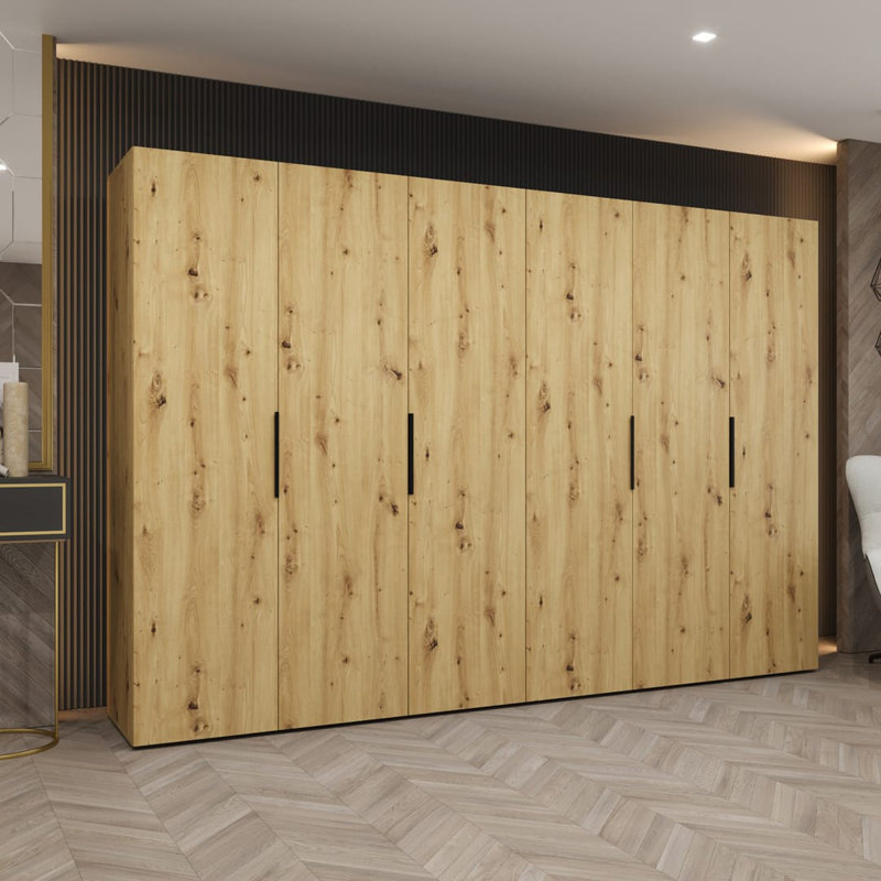 Stojadin Manufactured Wood Wardrobe, Oak