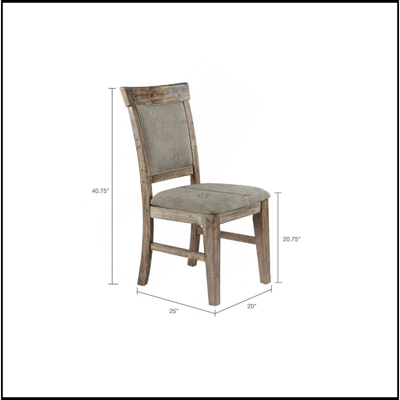 Ensemble de 2 chaises de salle à manger, Brun