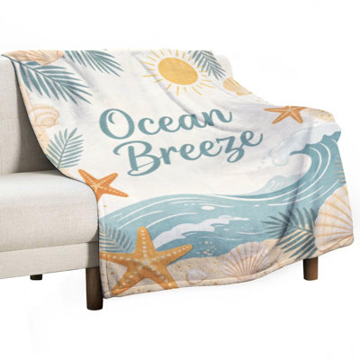 Jeté en flanelle de luxe Ocean Breeze