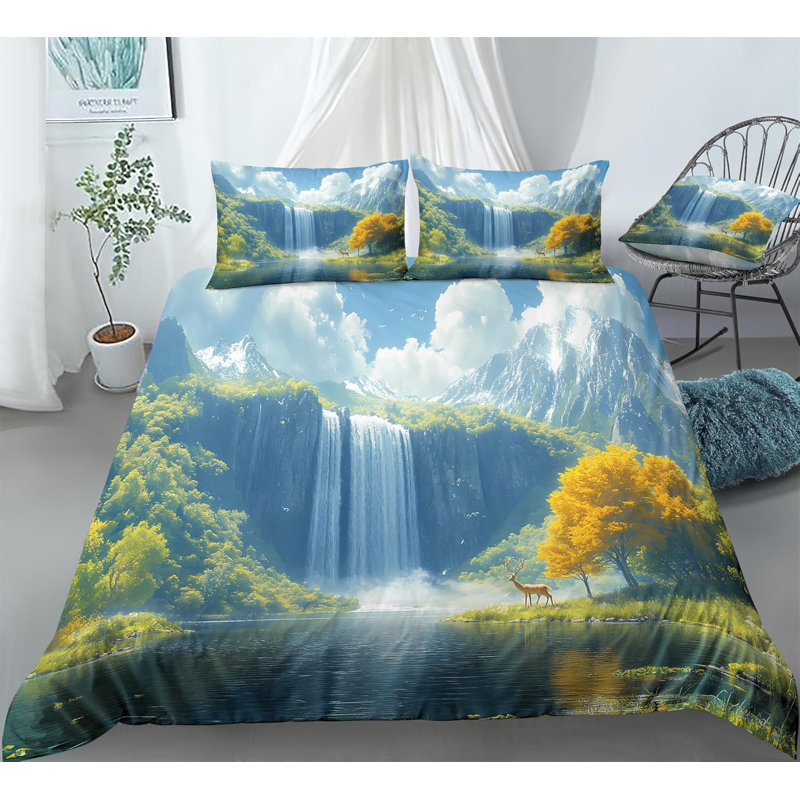 Stream Mountain Print Bed Sets