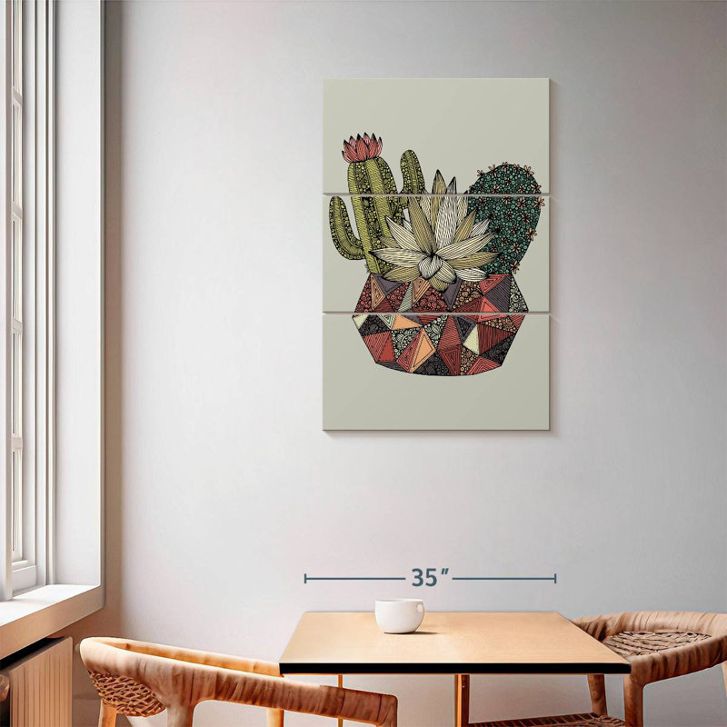 Harnek Geometric Cactus, 57" H x 36" W