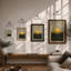 Sun Over Forest Minimalist - Framed Print-1952826665-1952826661