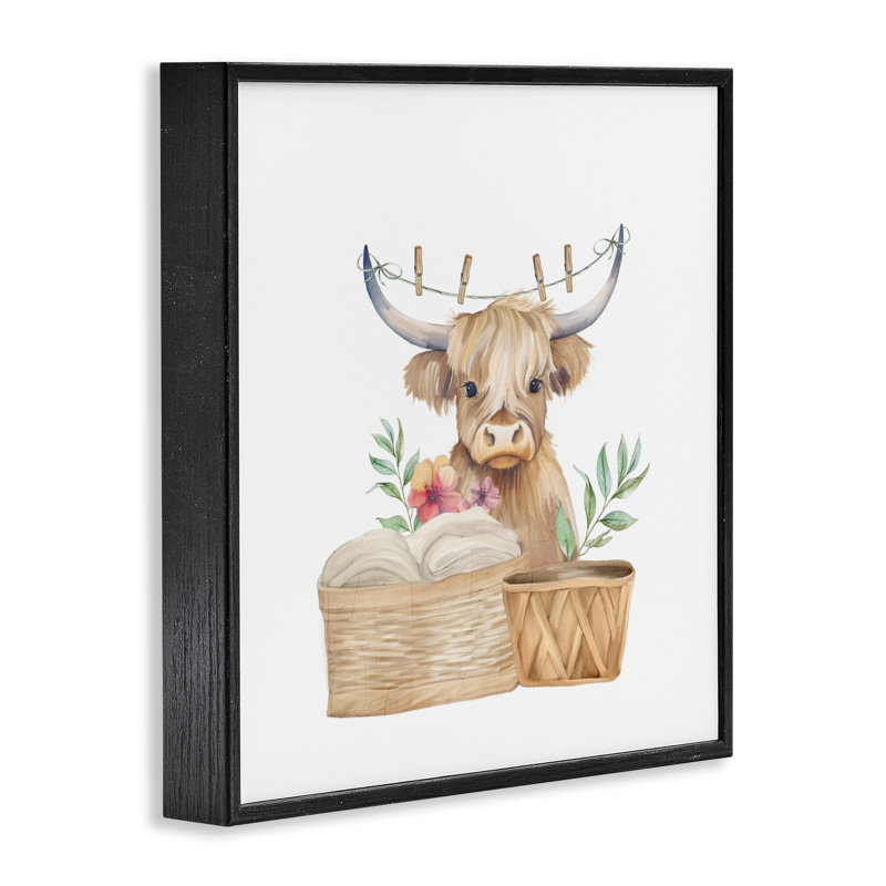 Blanchisserie «Baby Day», giclée encadrée, design par Kim Allen, H 12 po x l 12 po, Giclée encadrée noir minuit