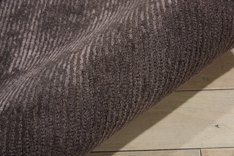 Tapis gris noué à la main Calvin Klein Ravine, Rectangle 7 pi 9 po x 10 pi 10 po