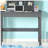 Grey Writing Desk with Hutch