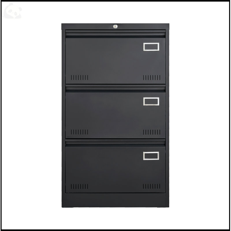 Filing Cabinet Lateral File Cabinet 3 Drawer,Filing Cabinets with Lock, Black