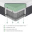 Matelas simple 12 po - Gel de thé - Mousse à mémoire de forme et ressorts ensachés pour une nuit de sommeil reposante avec une nuit sereine dans la chambre-1810333100