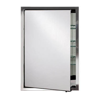 W 28'' H Recessed Framed Medicine Cabinet Mirror 3 Adjustable