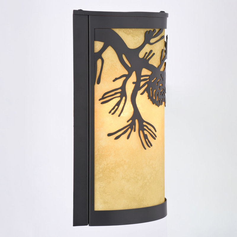 Homar 1 - Light Dimmable Cabin Lodge Flush Mount Wall Light, 	Pine Cone