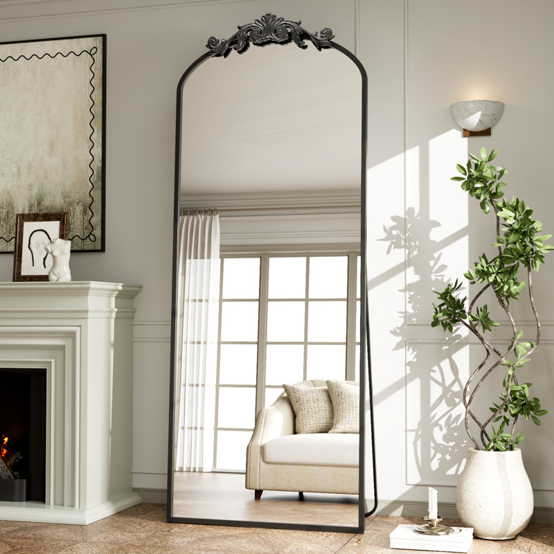 Arch Mirror Full Length, Traditional Vintage Ornate Baroque Mirror, 71" x 28"