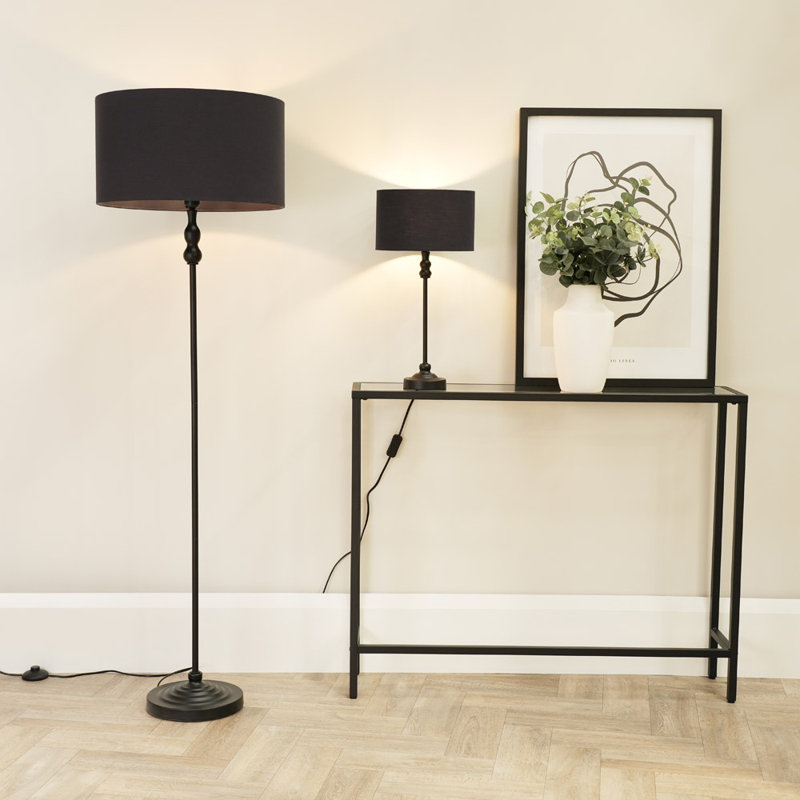 Romeir Metal Table Lamp, Black