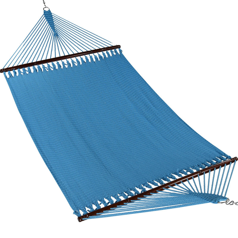 Hamac double à barre d'écartement Blanco, Bleu clair