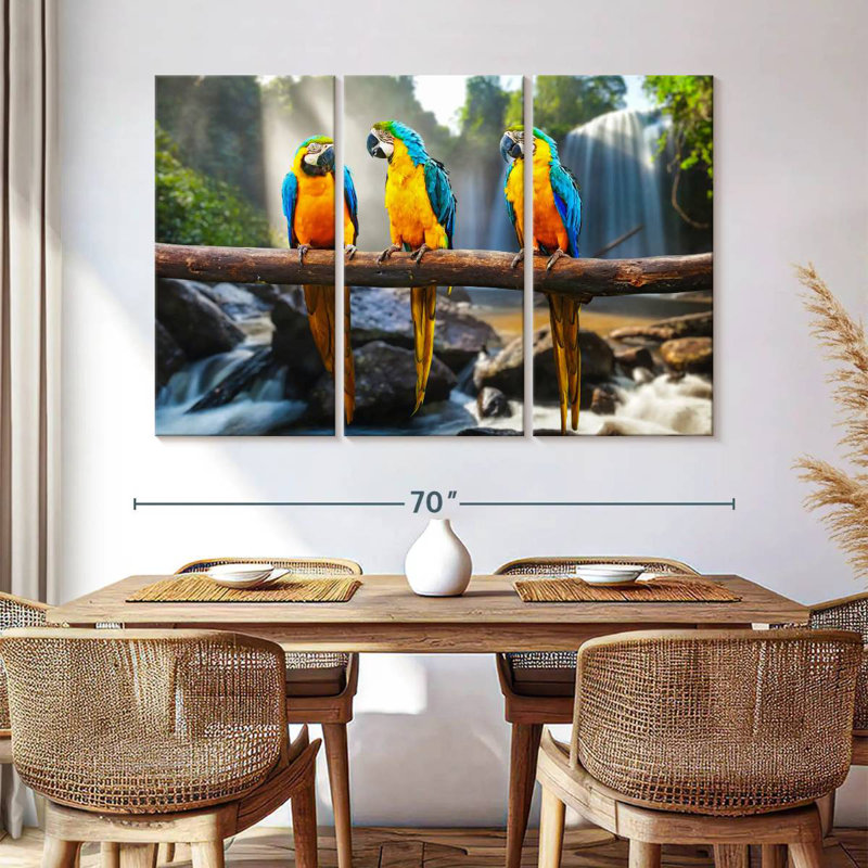 Macaw Friends, 28" H x 45" W