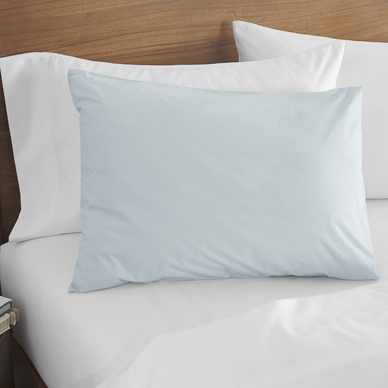 100% Cotton Ultra Soft Percale 3 Piece Duvet Cover Set - Garment Wash, King, Spa Blue